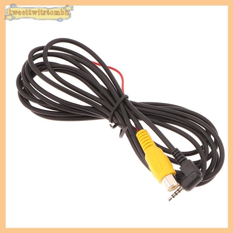 Tweettwittwitrtombn 1Pc Cabo De Vídeo Para Navegador GPS Conversor AV De 2.5mm Visão Traseira Do Carro Câmera De Estacio