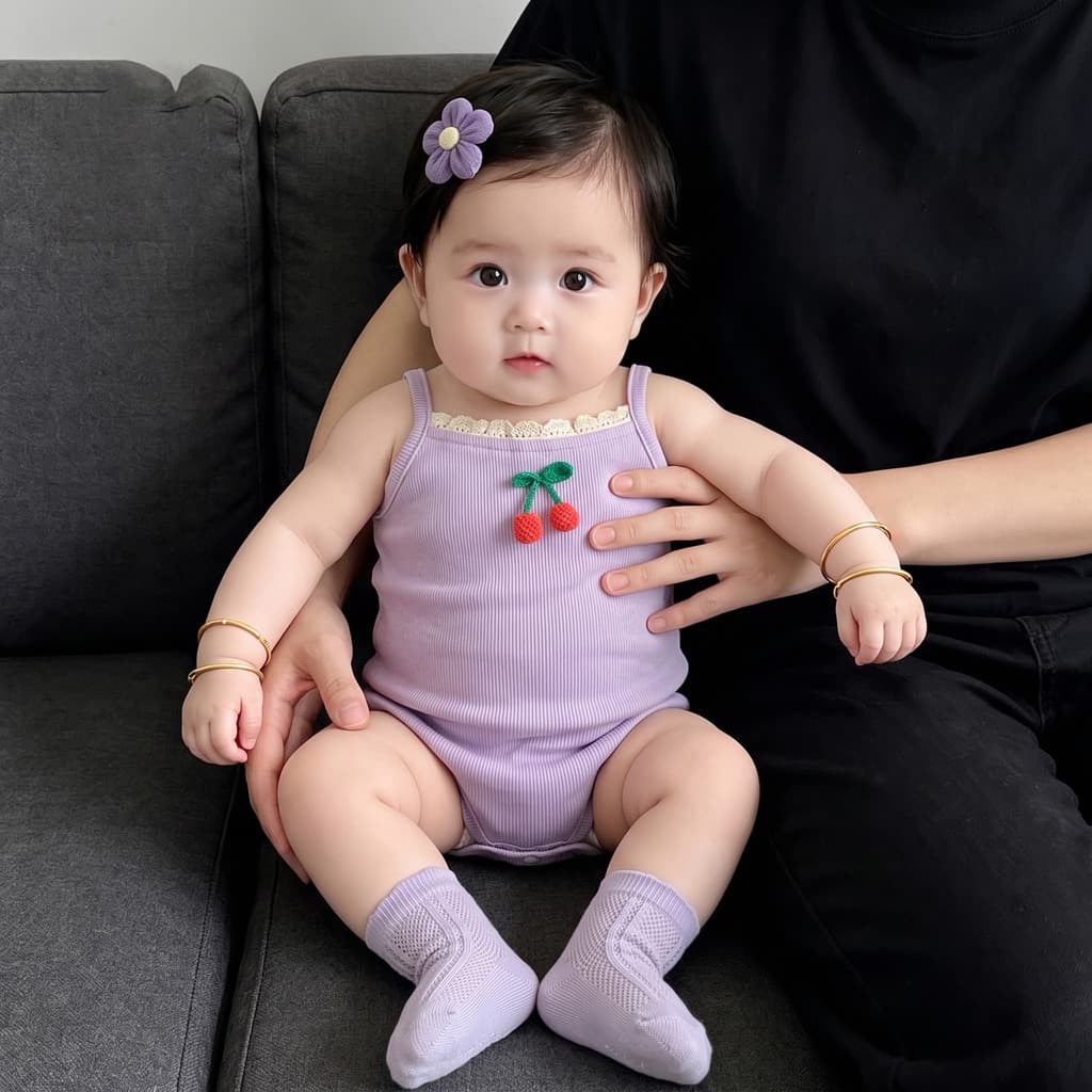 Bebê bebê verão roupas finas estilingue roupas cem dias ao mês recém-nascido pequeno mês idade menina bebê verão Outing 