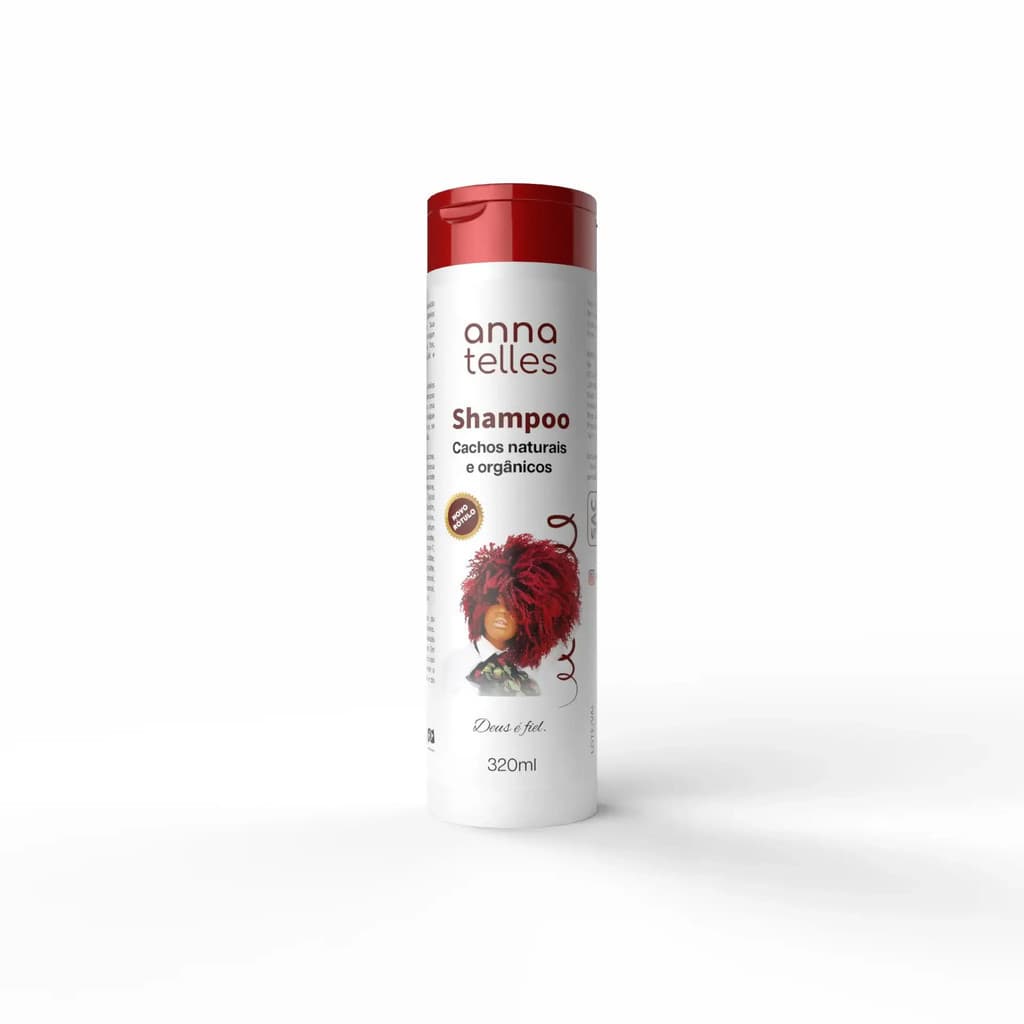 Shampoo Para Cabelos Cacheados Hidratante Para Cachos Anna Telles 320ml Argan Queratina Hidratação