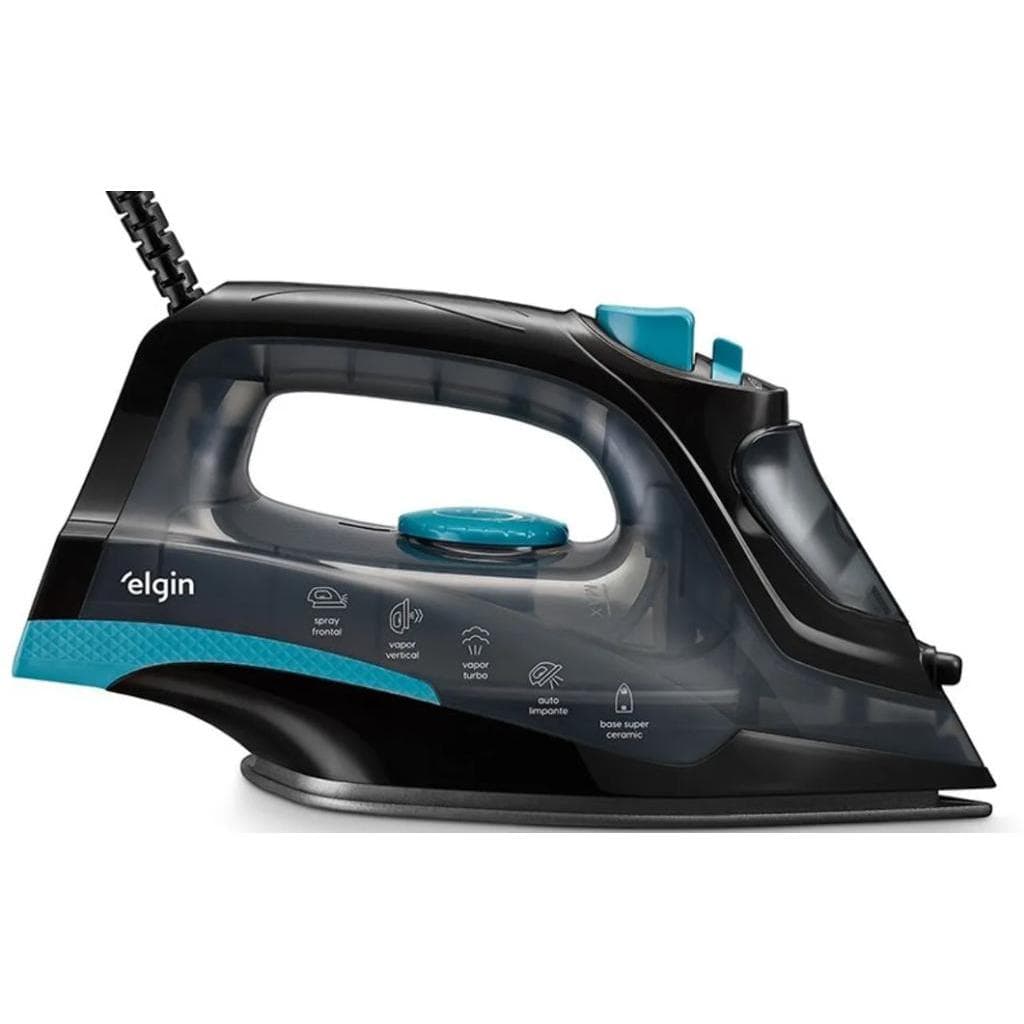 Ferro de Passar a Vapor Elgin UltraGliss 1200W Compact Black 127V