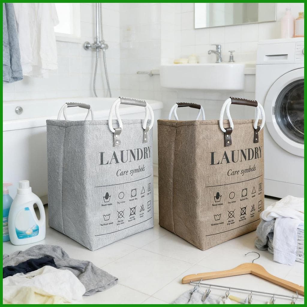 Cesto De Roupa Suja 48L , Organizador Dobrável Com Alças , Lixeira Para Quarto , Banheiro , Dormitório Universitário , B