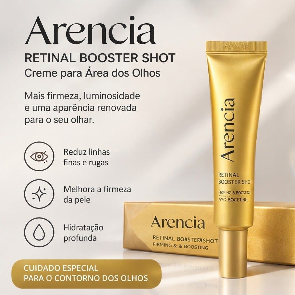 Arencia Retinal Booster Shot 30ml Creme Facial Anti-Idade com Retinal e Cafeína Firmador
