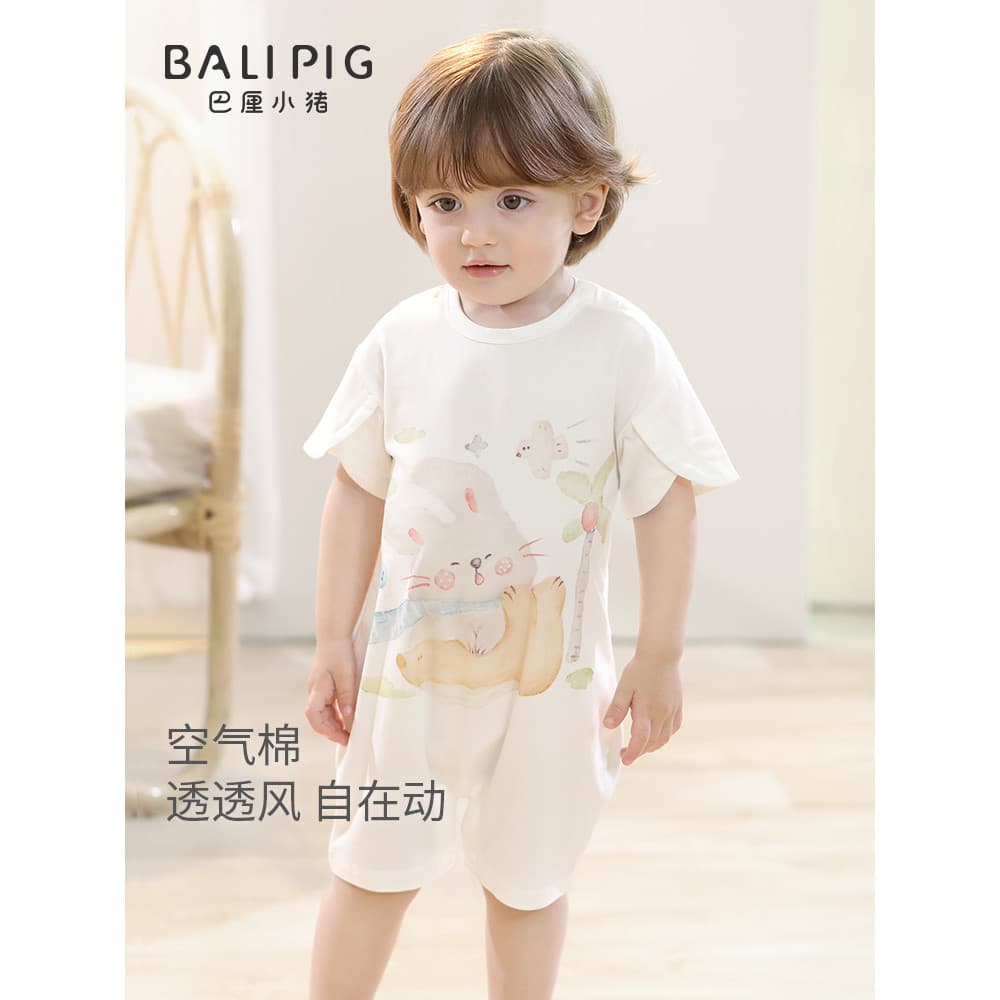 Bebê bebê roupas de verão bebê menino manga curta macacão fino Super bonito roupas da menina do bebê verão pouco mensal 
