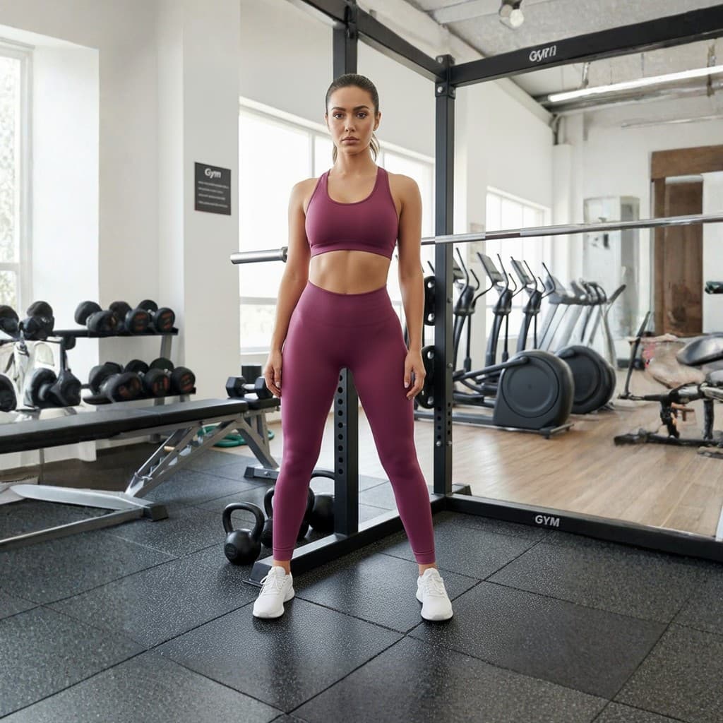 Legging Academia Básica Feminina Sem Costura Selene Cintura Alta 28050basica
