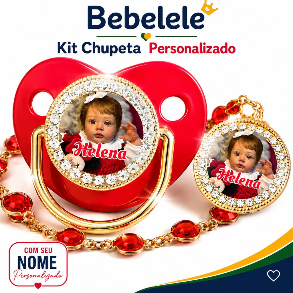 Chupeta para bebês com Foto personalizado do bebê, chupeta de silicone BPA Free &8VRC