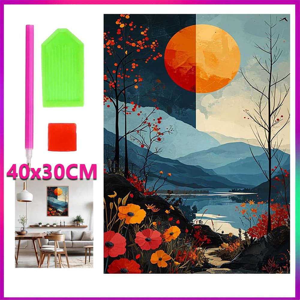 40x30cm Paisagem pintura de diamante pintura de diamante 5D para decoração de parede doméstica arte