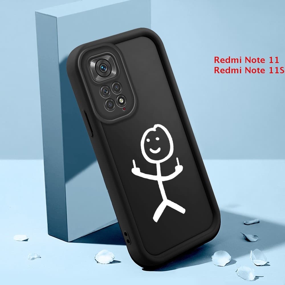 Capinha Para Xiaomi Redmi Note 11 11S Case Normal Capa De Celular Preto Macio Silicone 5111 TYB