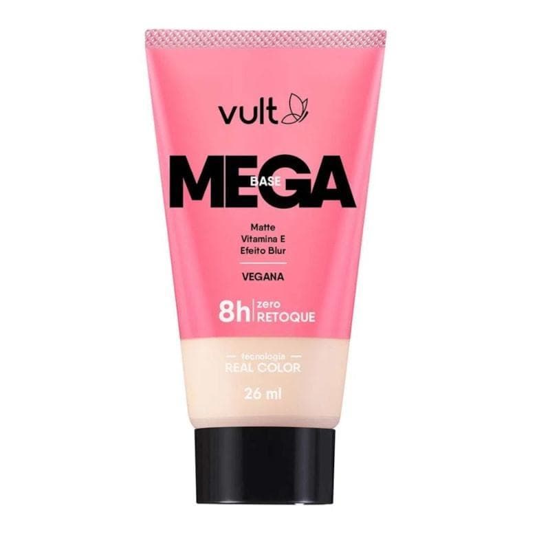 Base Liquida Vult Mega Base 8h Zero Retoque Matte Cor V200 26ml