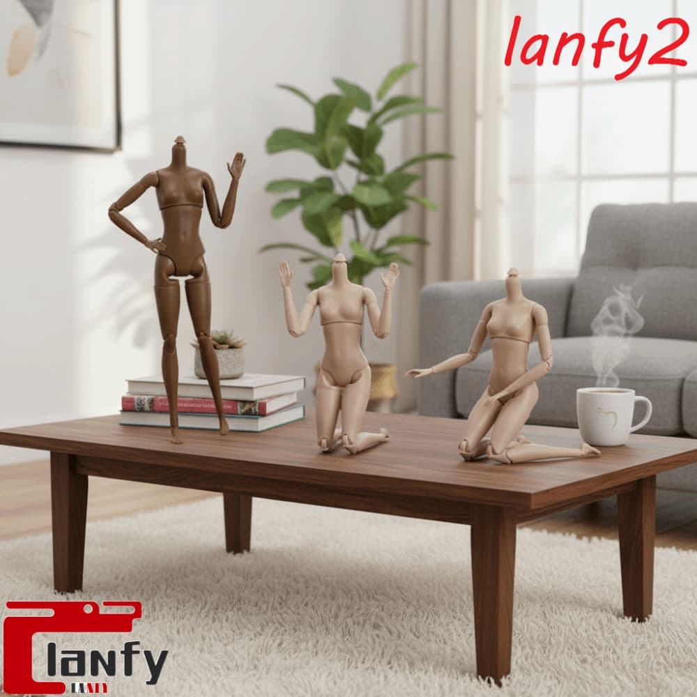 LANFY Bonecas BJD Nuas Articuladas , Boneca Sólida Móvel Super Modelo , Articulações , Corpo Muscular , Figura De Ação C