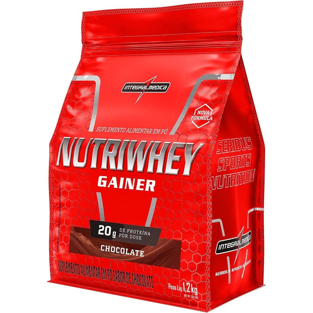 Nutri Whey Protein Chocolate Ganho Muscular Refil Integralmedica 1,2kg