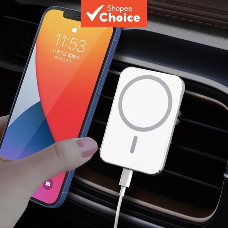 Carregador Sem Fio Qi Rápido Magsafe Saída De Ar Do Carro Suporte De Telefone Braçadeira De Montagem