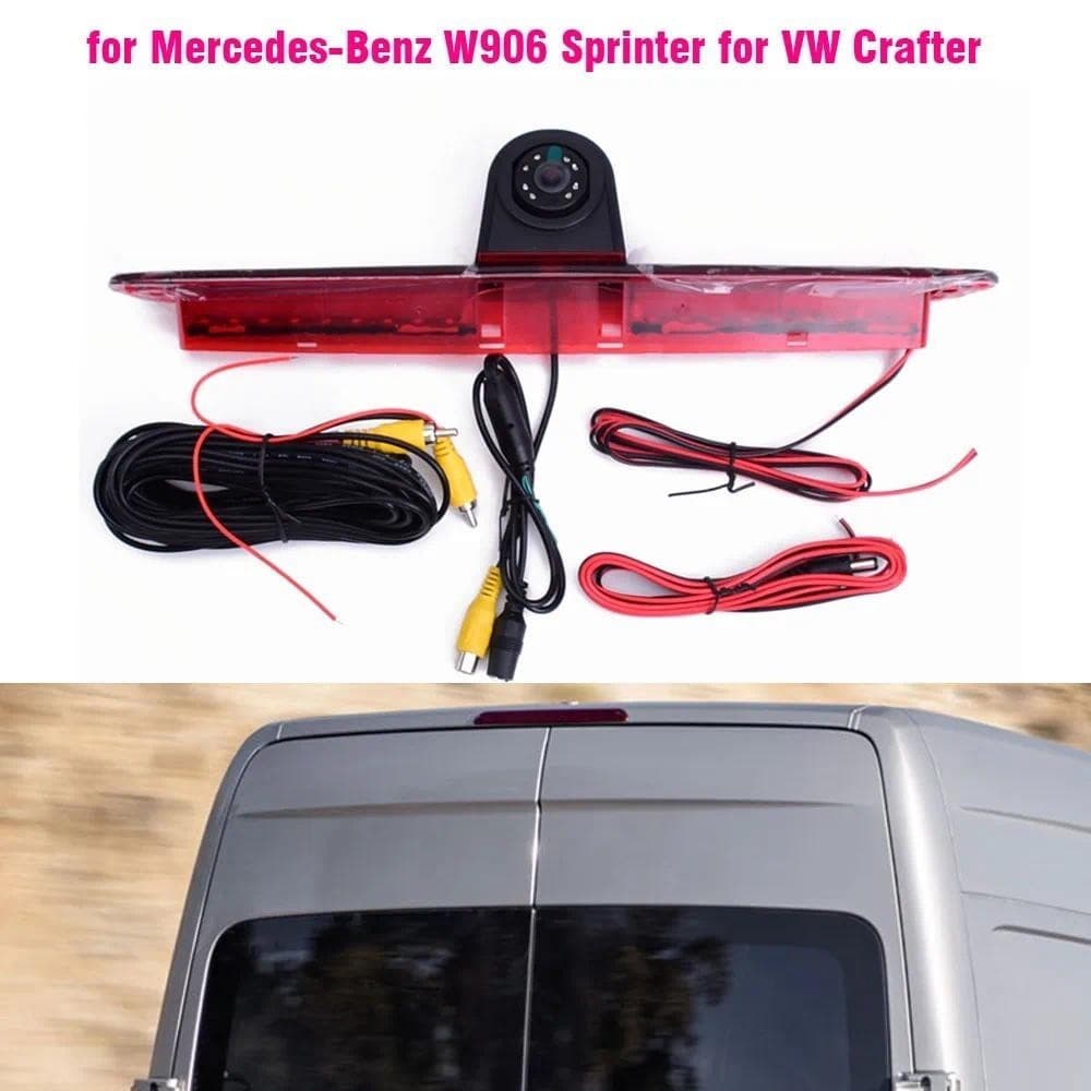 Carro CCD Invertendo Câmera De Visão Traseira IR LED Luz Freio Estacionamento Noturna Backup Para Mercedes Benz Sprinter