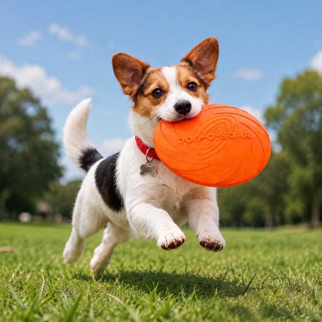 Brinquedo Frisbee para Cachorro Disco Voador Mordedor Interativo Resistente para Treinamento e Passeio