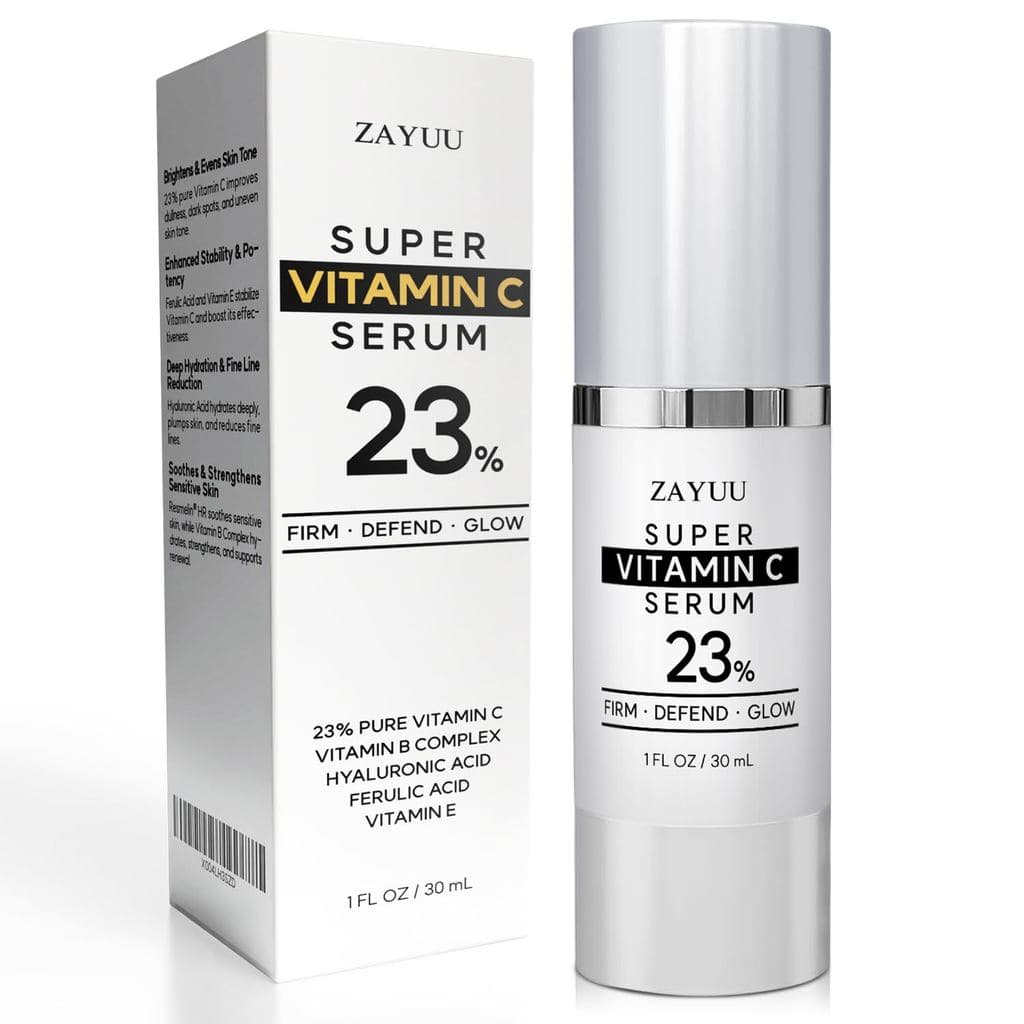 Super Sérum Facial Coreano com Vitamina C 23%: Fórmula Iluminadora e Hidratante com Ácido Hialurônico, Vitamina E e Ácid