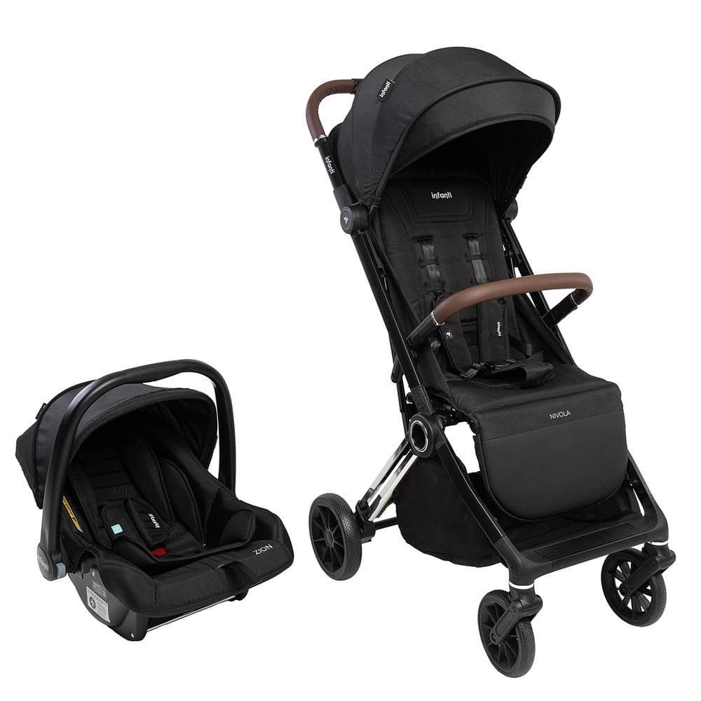 Carrinho com Bebê Conforto Nivola Infanti Travel System Duo 0-22kg Preto Lunar