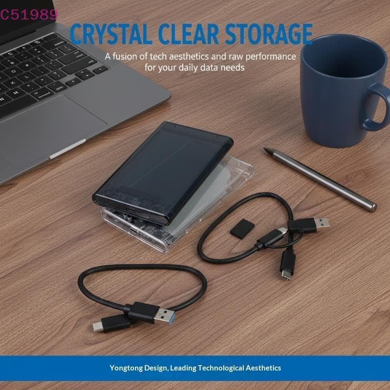 [kaan] USB Type C Armazenamento Externo De 2.5 Polegadas Caso SATA Para 5 Gbps HDD SSD Suporte De Gabinete De Disco Rígi