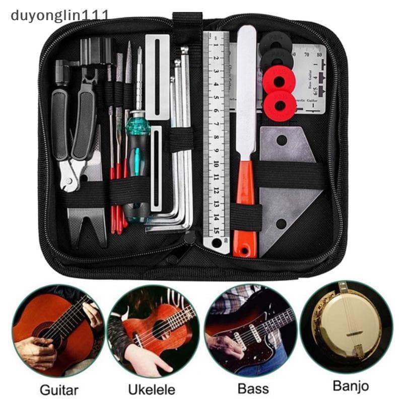 (duyonglin111) Kit De Cuidados Com Guitarra Luthier Ferramentas De Manutenção De Reparo Conjunto Completo De Alicates De