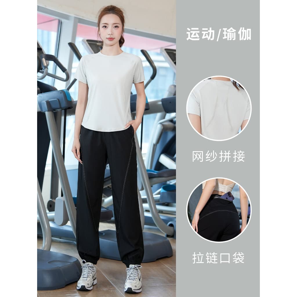 Tamanho grande mais magro olhar terno esportivo feminino roupas de Fitness verão de manga curta roupas de Badminton resp