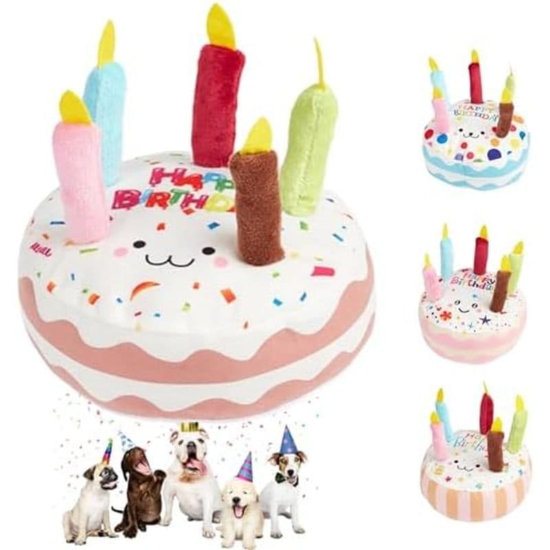 Brinquedo Para Bolo De Aniversário De Cachorro , Gato , Animal De Estimação , Pelúcia , Brinquedos Cães , Suprimentos Fe