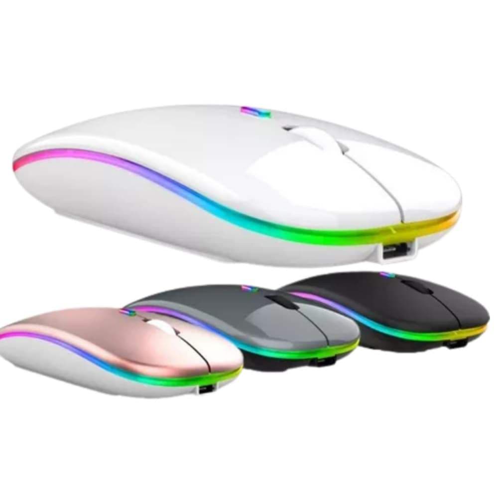 Mouse Sem Fio Bluetooth Recarregável para Notebook e Computador Design Fino Silencioso