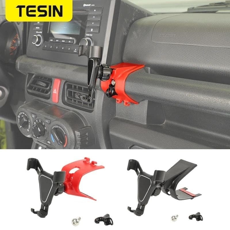 TESIN Suporte De Telefone Para Carro , Montagem , Organizador De Gancho Suzuki Jimny JB74 2019 2020 2021 2022 , Acessóri
