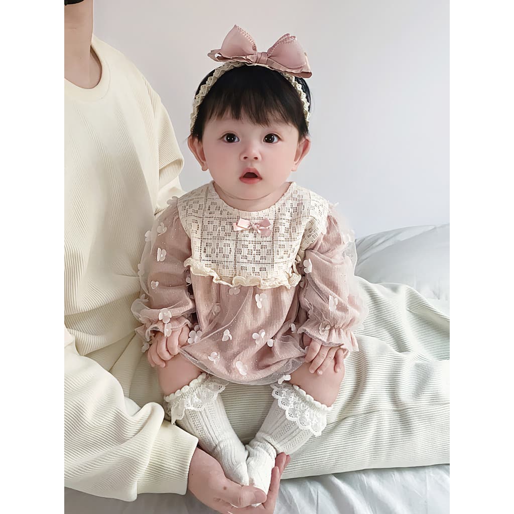Bebê menina 2026 roupas de outono macacão menina bebê princesa cem dias de idade vestido de um ano primavera outono mang