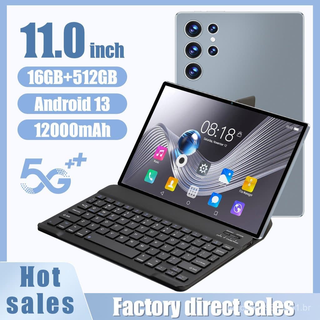 Novo tablet 2 em 1 de 10 polegadas S23 Bluetooth Android 4G para aprendizado inteligente e uso em escritório, venda por 