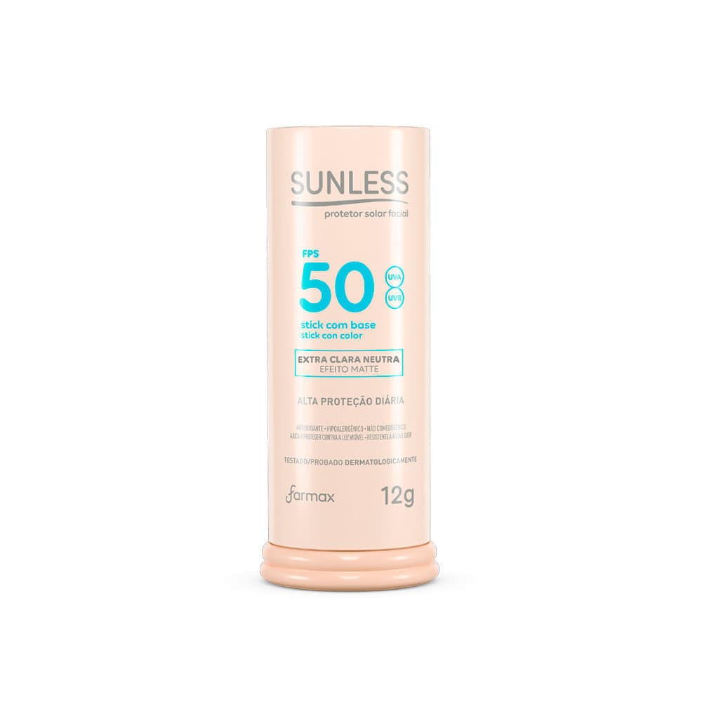 Protetor Solar Facial Sunless Stick Com Base Extra Clara Neutra 12g