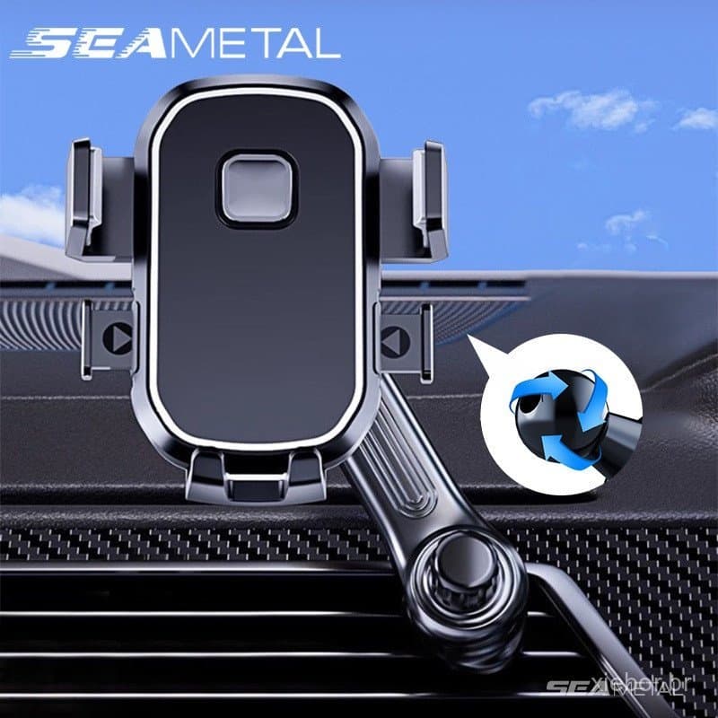 Suporte de Celular para Carro SEAMETAL com Ventilação de Ar por Gravidade, Suporte Telescópico para Saída de Ar, Gancho 