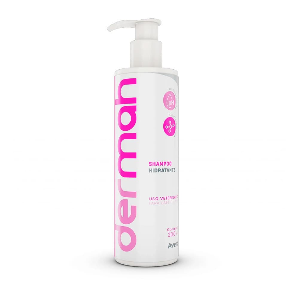 Dermah Shampoo Hidratante Avert 200ml para Cães e Gatos