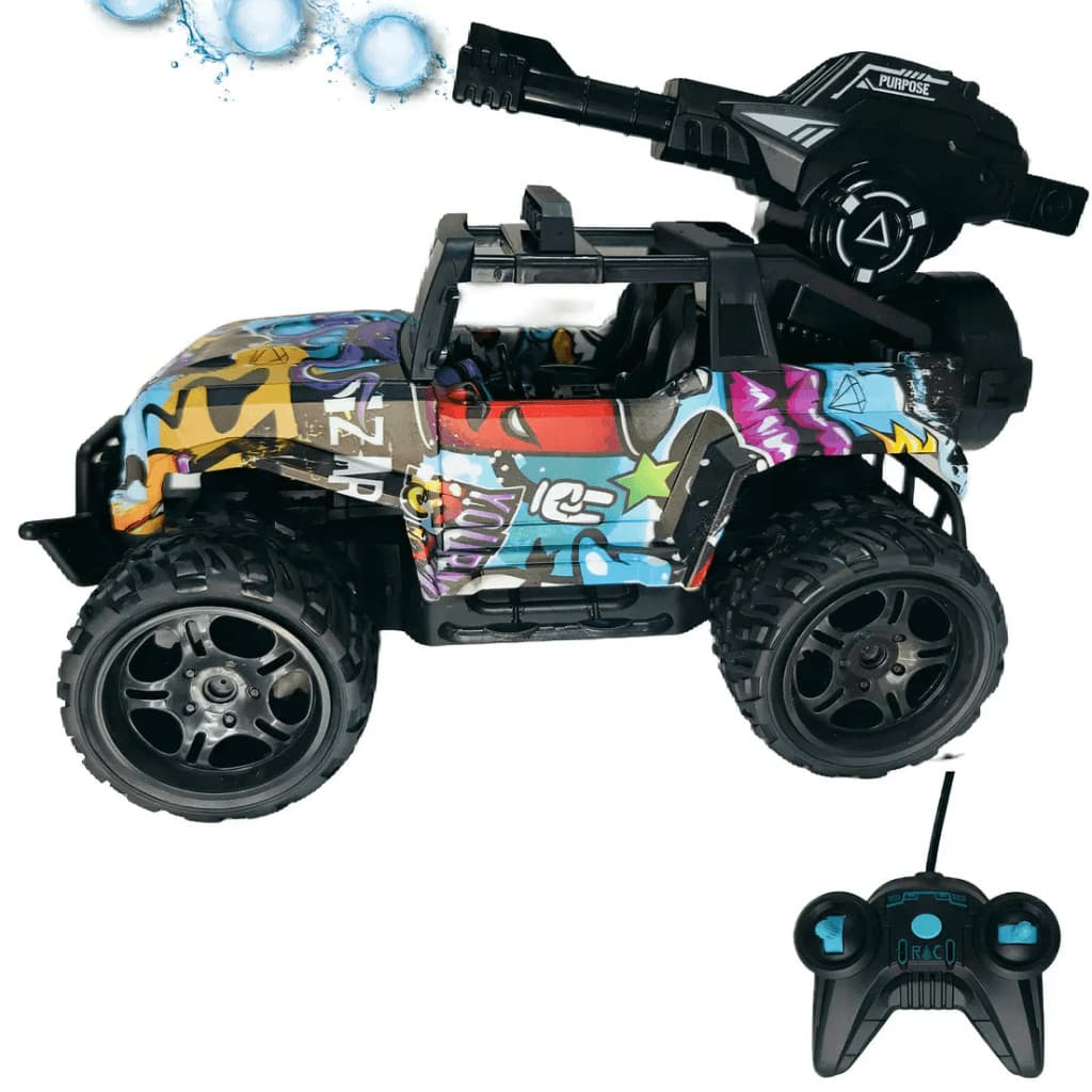Carrinho De Controle Remoto Recarregavel Rock Lança Bolinha De Gel  DFXL3384 Sby
