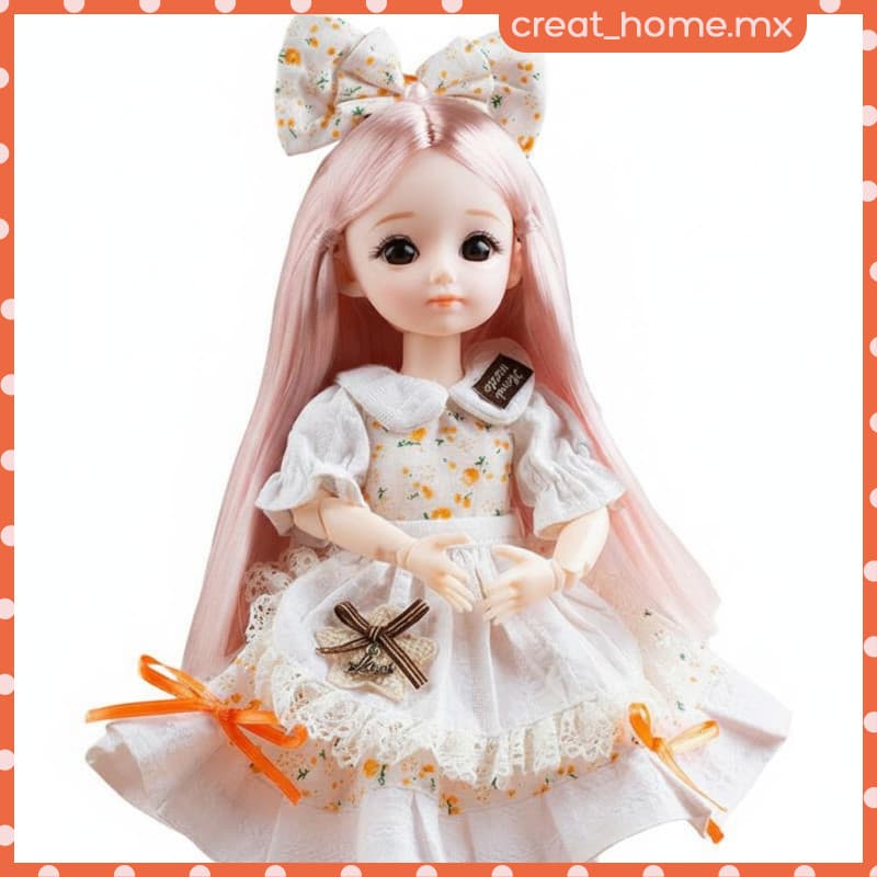 [Creat_home] Roupas De Boneca Articuladas Lolita Vestido De Princesa Para Coleção De Bonecas 1/6 BJD Conjunto De Present