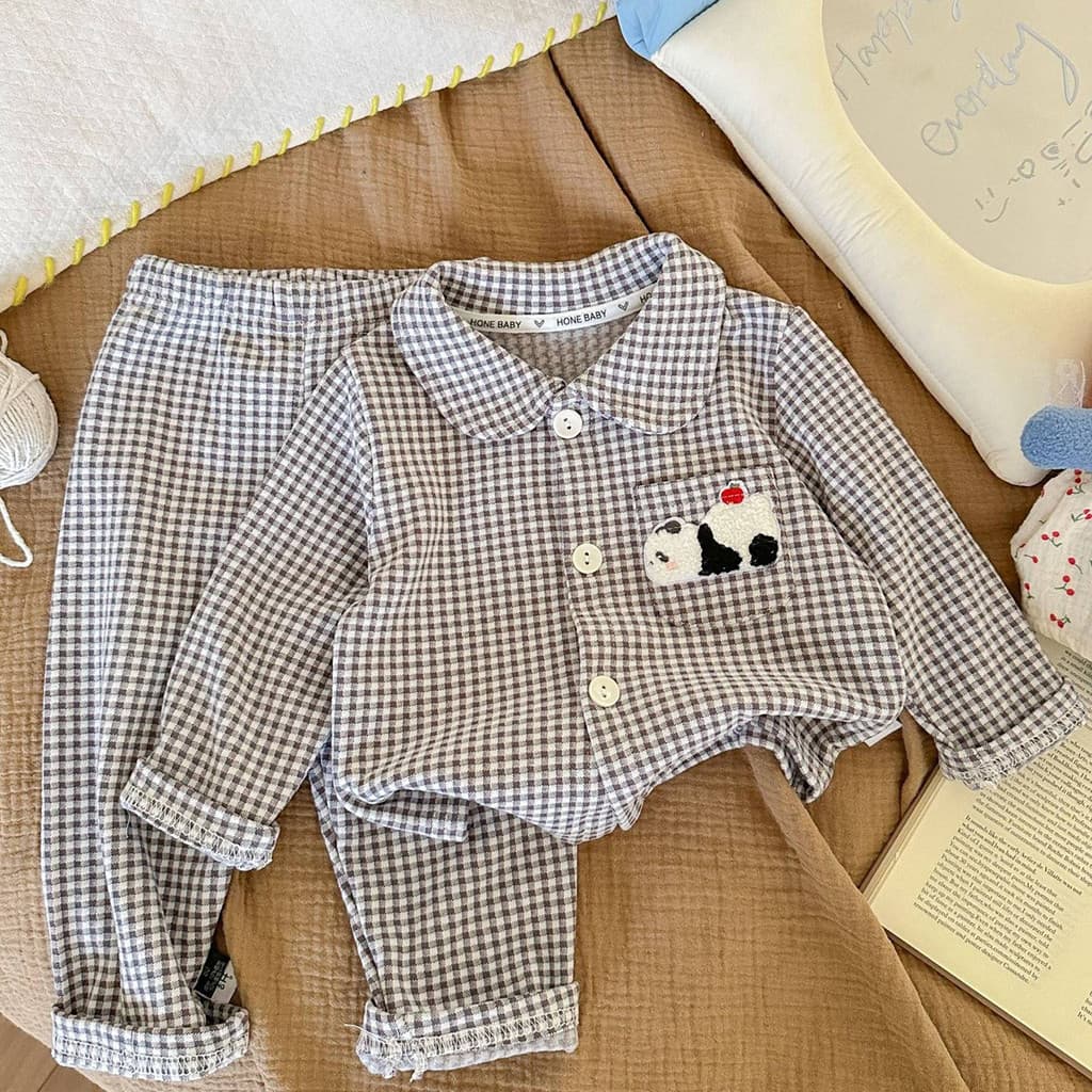 Pijamas bebê menino menina bebê 2026 novo estilo roupas de casa do bebê Cardigan terno crianças meninos meninas roupas p