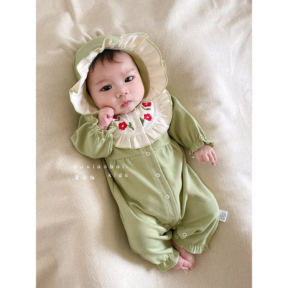 Bebê recém-nascido primavera outono roupas macacão mês cheio roupas do bebê menina cem dias princesa macacão bebê primav