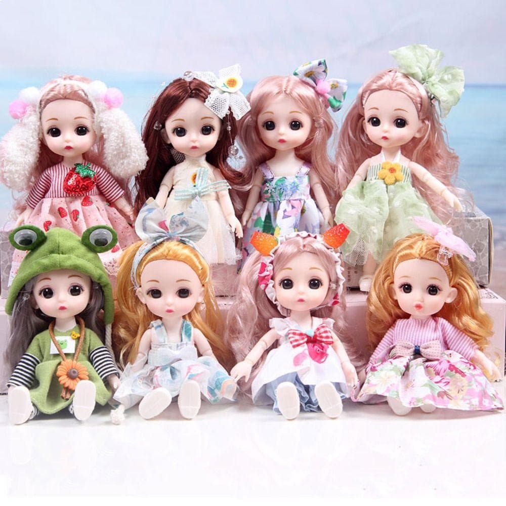 ZHDYEB Mini Multi Joint Boneca Articulada Brinquedos Infantis Bonecas De Princesa Roupas Vestir Conjunto De