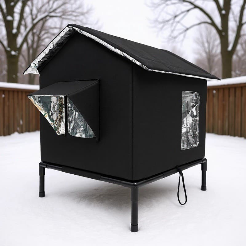 🔹Sucesso de Vendas🔹Casinha de Gato Impermeável para Exterior, Vila Elevada e Impermeável para Gatos Vadios, Casinha de