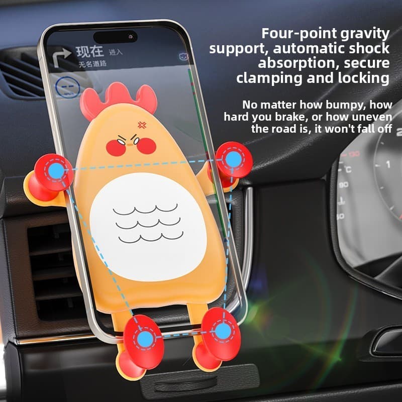[YZ-Tech] 2024 Novo suporte para carro de desenho animado Navegação para celular Suporte para celular para carro Suporte