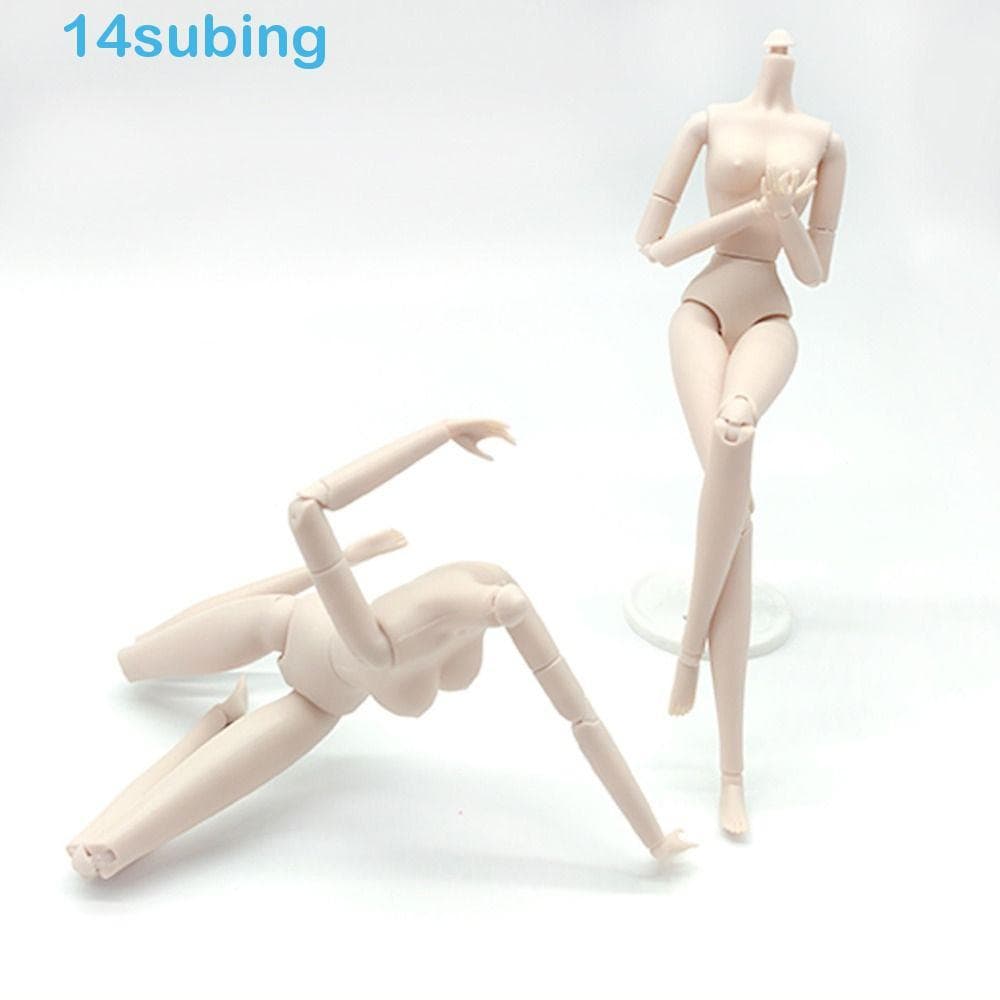 SUBING Bonecas BJD Nu Articuladas , 28 Articulações Boneca Sólida Pele Branca Nua Brinquedos , Super Modelo Móvel