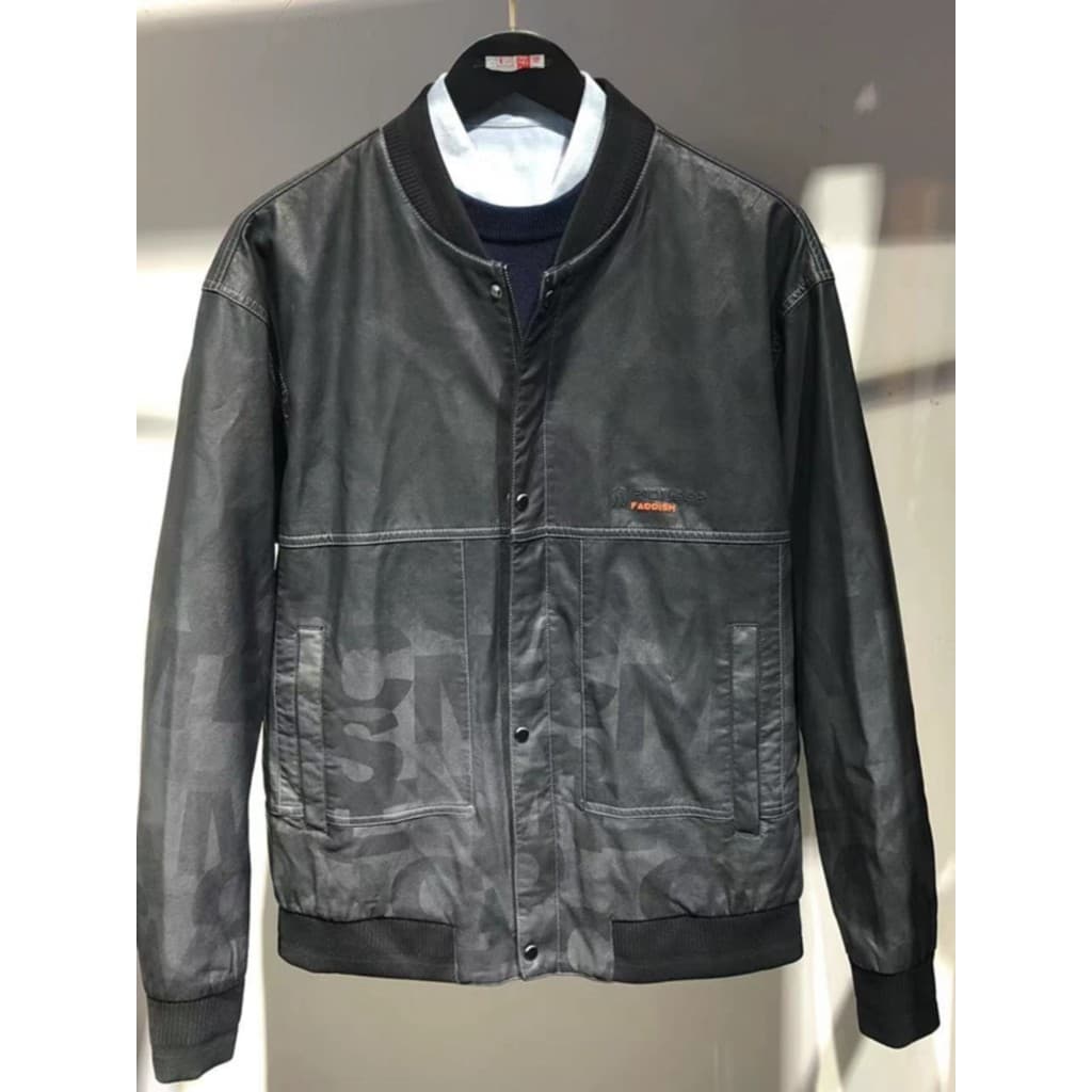 Marca masculina Jck Jns Shopping retirada primavera jaqueta de gola de beisebol masculina juventude jaqueta de couro fal