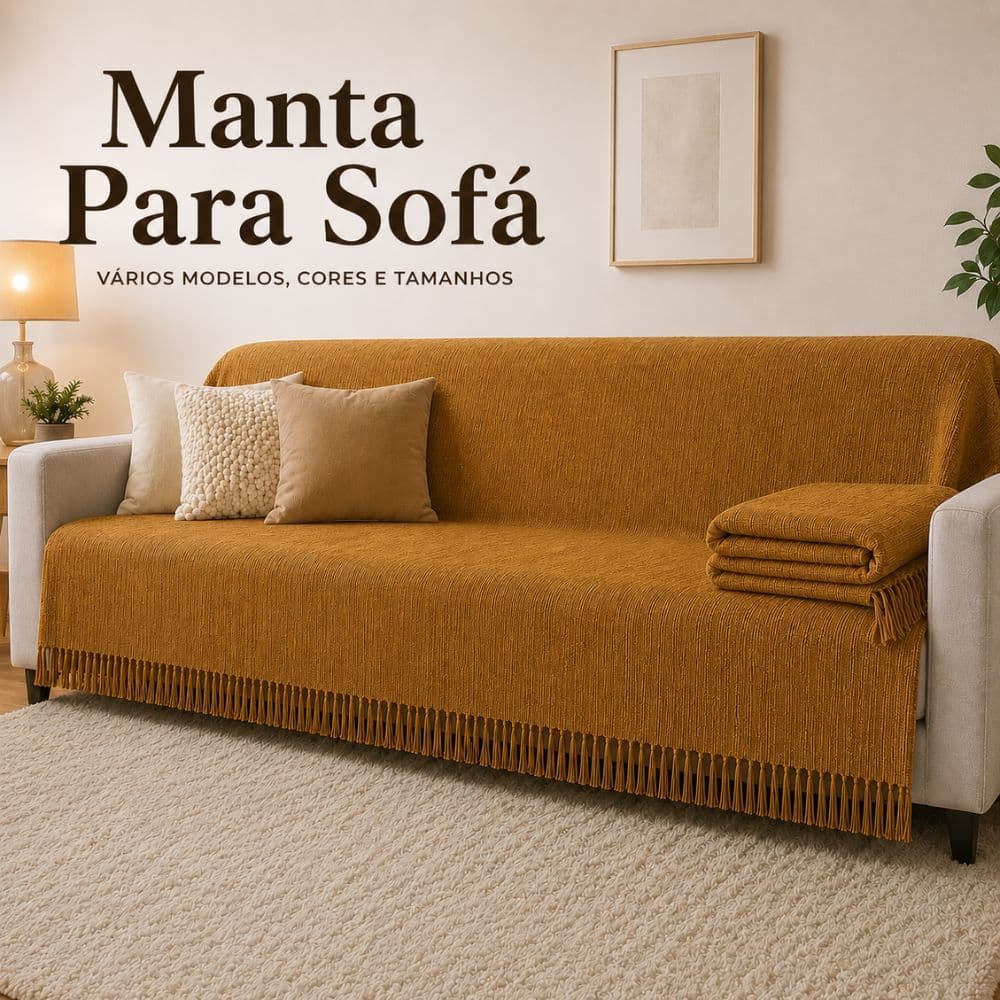 Manta Para Sofá Gigante Super King 4,00M x 1,80M / 3,00M x 1,80 / 2,40 x 1,80 / 2,10 x 1,20  Tipo Capa Decorativa