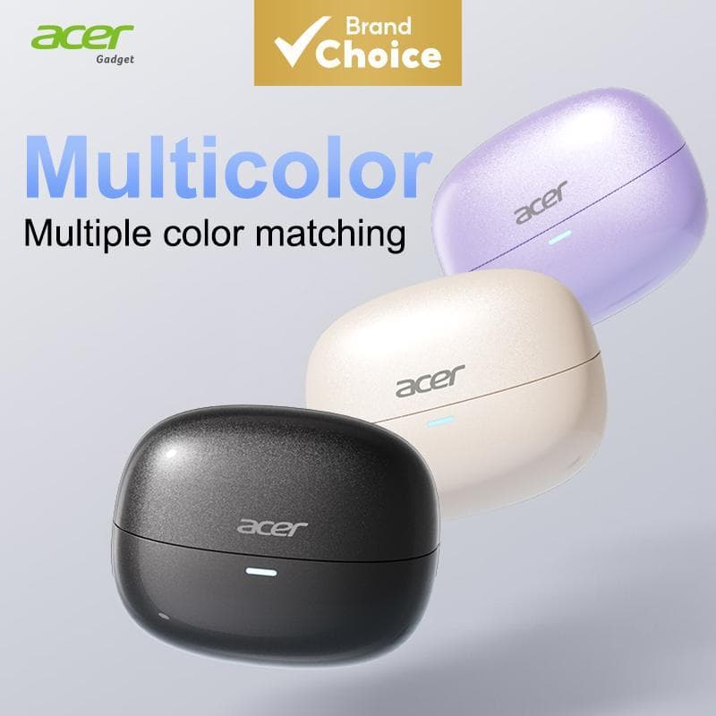 Fone de ouvido Bluetooth Acer OHR629 sem fio, fones de ouvido com microfone tipo C, fones intra-auriculares clip-on, TWS