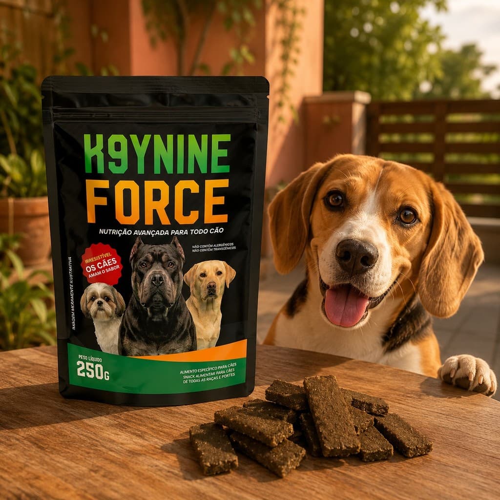 Petisco Natural Para Cachorro K9ynine Force 250g Snack Premium Digestão Saudável Todas As Idades