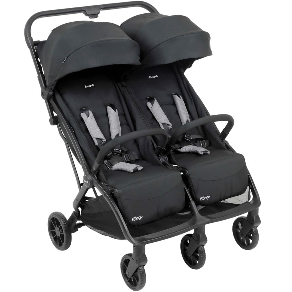 Carrinho de Bebe para Gemeos Passeio Burigotto New Twingo Black