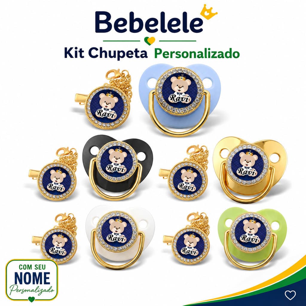 Chupeta de bebê em formato plano, incluindo clipe de chupeta chupeta personalizada chupeta de bebê personalizada