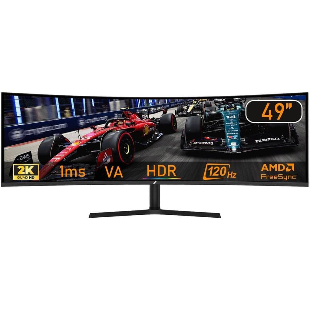 Monitor Gamer SuperFrame Enterprise, 49 Pol, Curvo, UltraWide, Dual Quad HD, VA, 1ms, 120Hz, SF-MN-ENT49QDVCC2C