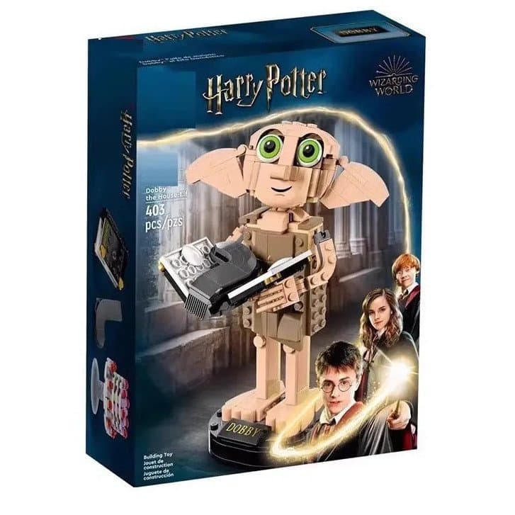 Compatível com Lego Harry Potter 76421 Elfo Dobby Castelo Mágico Hogwarts Brinquedos de Blocos de Montar para Crianças