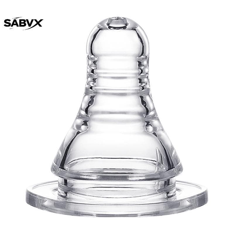 SABVX 2 Peças De Silicone Para Bebê Largo Ne Macio Tetinas Mamilo Círculo Buraco Tamanho S/M/L Cruzado Mamadeiras Mamilo