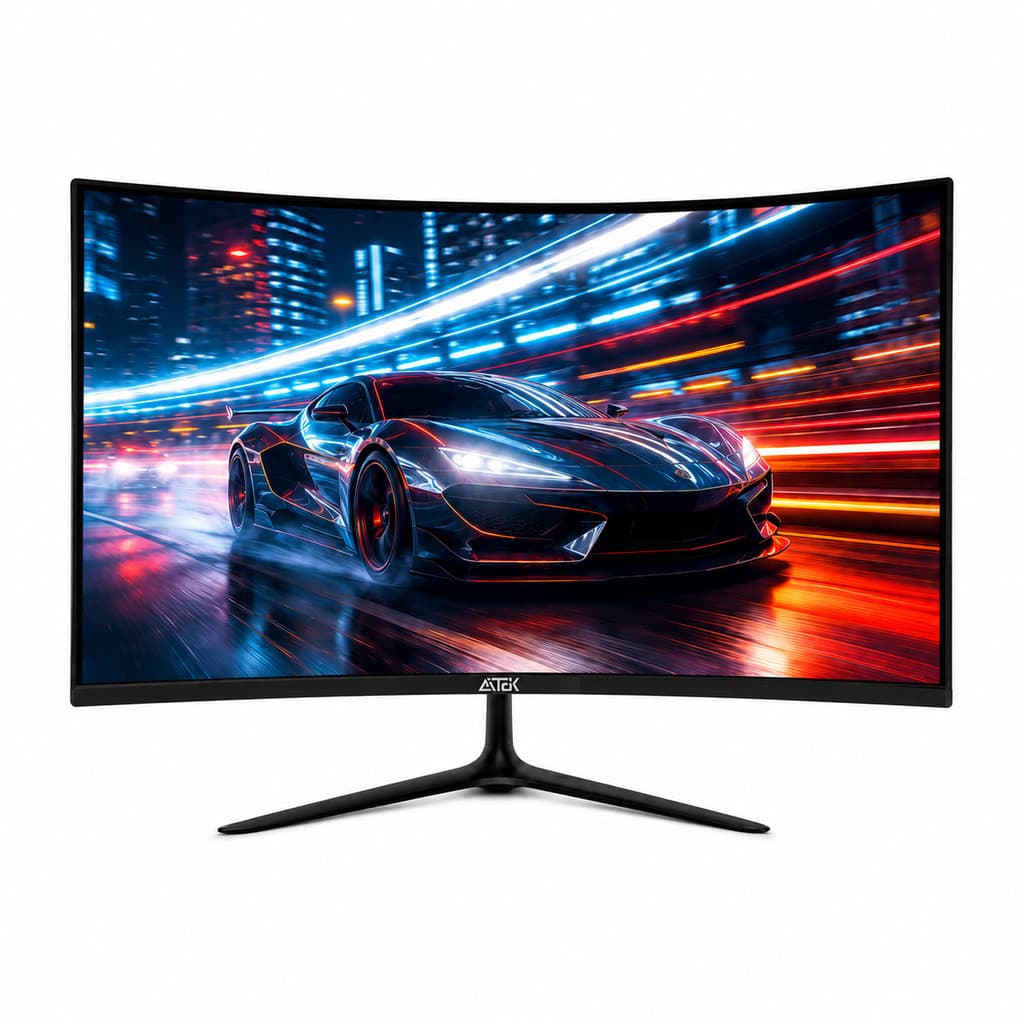 Monitor Gamer Curvo 23,8 Full HD 100Hz 3ms Painel VA AMD FreeSync HDMI VGA VESA 75x75 LED Aitek