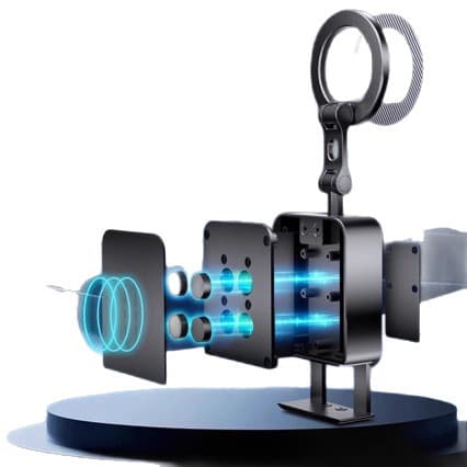 Suporte de celular para carro com ventosa e articulação mecânica ajustável multidirecional para fixação do celular duran