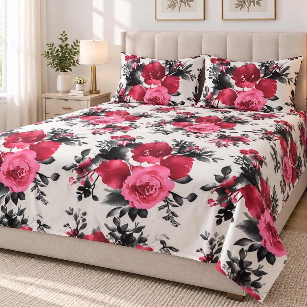 Jogo de Lençol 3 peças 500 Fios Cama Casal e Queen  Micro Percal